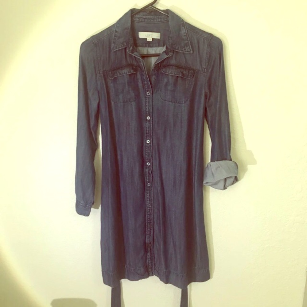 Loft Denim Shirt Dress
